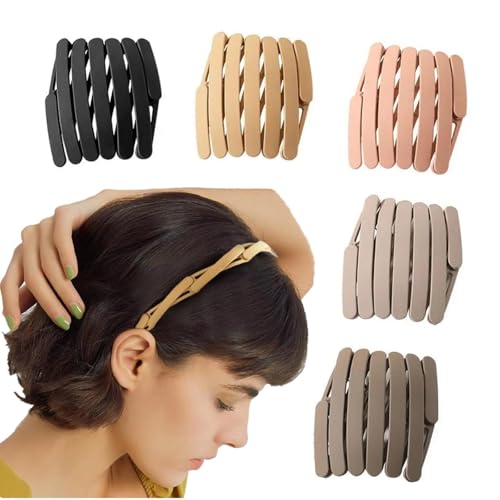 Zhangzitao 5 dehnbare faltbare Haarbänder, rutschfeste, kompakte Tasche, verstellbares Haarband, geeignet für Frauen und Mädchen zum Waschen, Make-up, Reisen und Outdoor-Aktivitäten. Zhangzitao 5 dehnbare faltbare Haarbänder, rutschfeste, kompakte Tasche, verstellbares Haarband, geeignet für Frauen und Mädchen zum Waschen, Make-up, Reisen und Outdoor-Aktivitäten. von Zhangzitao