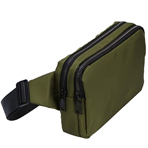 Bauchtasche Gürteltasche für Herren und Damen Mode Hüfttaschen mit Verstellbarem Schnallenriemen für Hundespaziergang Laufen Wandern Joggen - Grün von ZhaoCo