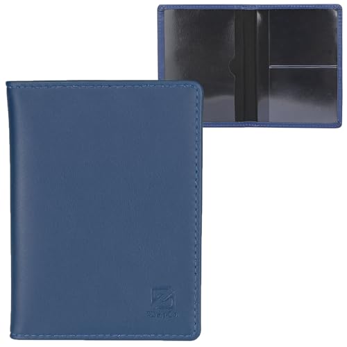 ZhaoCo Fahrzeugschein Hülle, Dünne Leichte Robust Schutzhülle für Führerschein Visitenkarten und Kreditkartenetui aus Kunstleder (Blau) von ZhaoCo