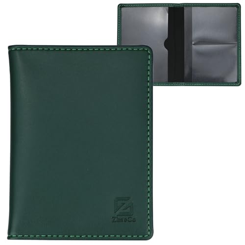ZhaoCo Fahrzeugschein Hülle, Dünne Leichte Robust Schutzhülle für Führerschein Visitenkarten und Kreditkartenetui aus Kunstleder (Grün) von ZhaoCo