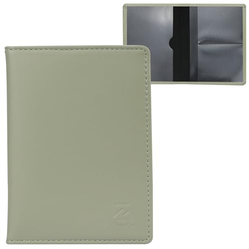 ZhaoCo Fahrzeugschein Hülle, Dünne Leichte Robust Schutzhülle für Führerschein Visitenkarten und Kreditkartenetui aus Kunstleder (Sage) von ZhaoCo