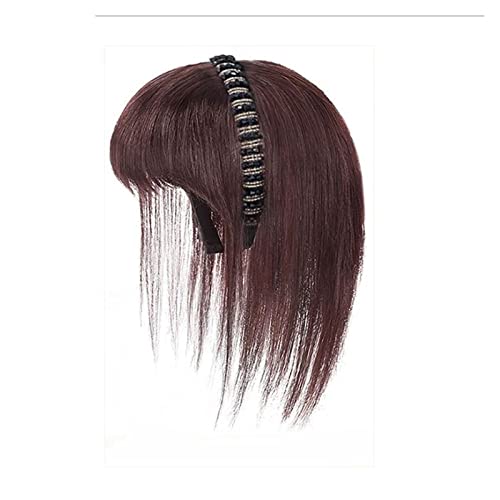 Perücken für Frauen Kostüm Partei Simulation Haar Pony Perücke Stück Stirn Haarband Pony Eine Perücke Kopffüller Haarabdeckung Weißes Haar Mädchen Perücken Perücke(Dark brown straight hair-25CM) von Zhaoj24-05