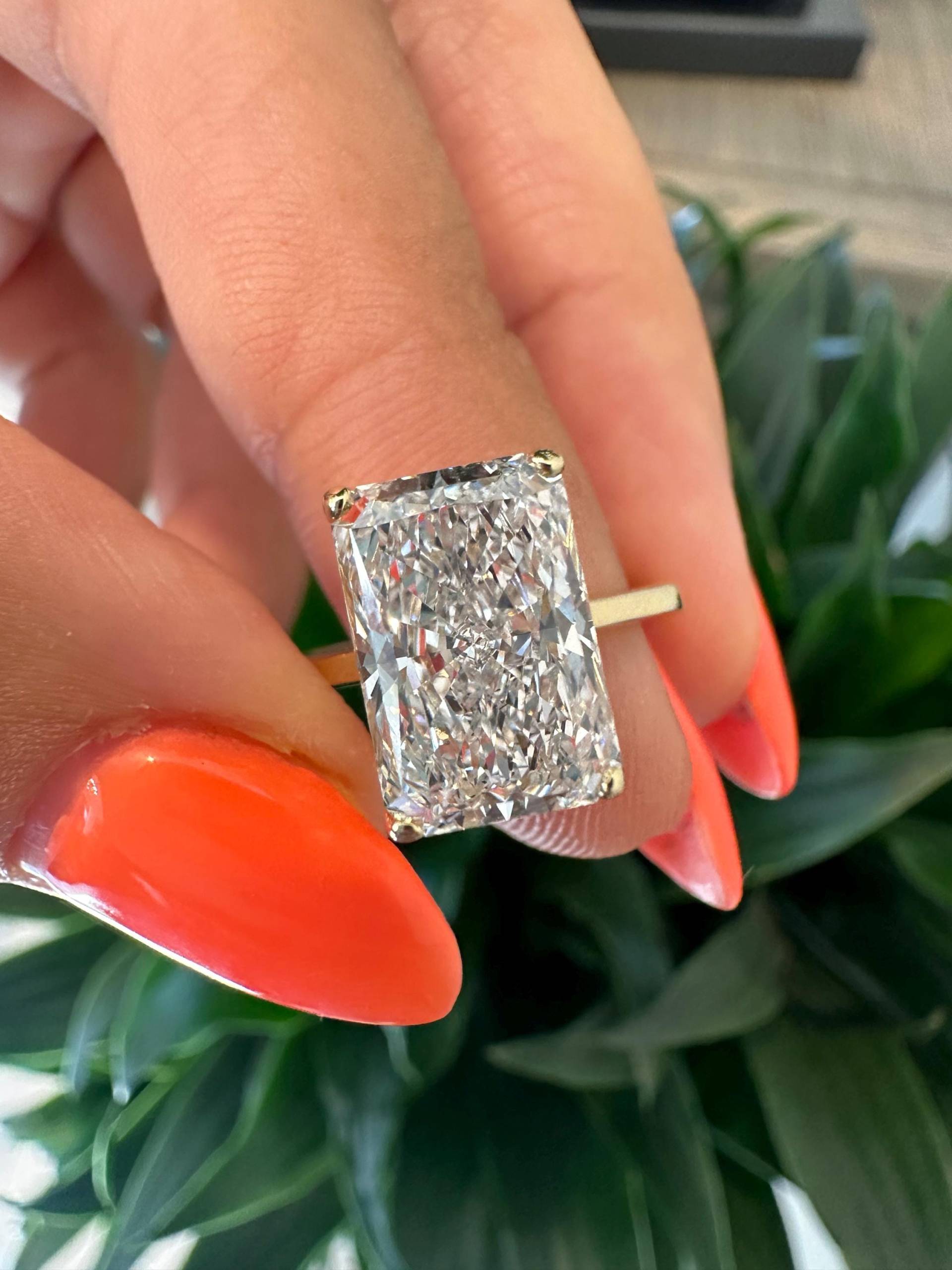 Im Labor Gewachsener Diamantring, 4 Ct Strahlender Schliff Diamant-Verlobungsring, Schnitt, Erstellter Diamantring Igi Zertifiziert, Labordiamant von Zhedora