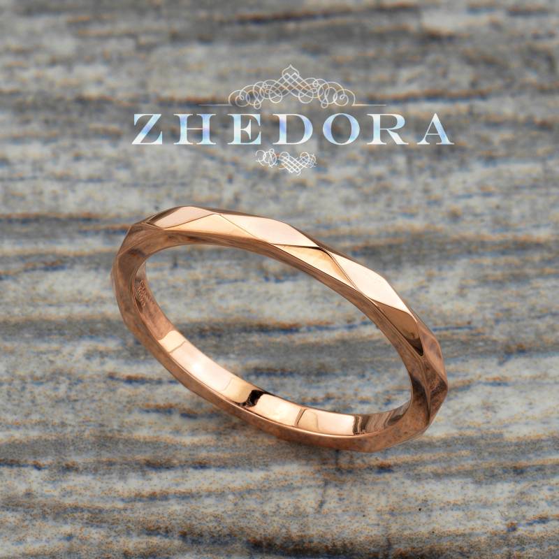 Stapelbarer Ehering, Stapelbarer 2mm Ehering Zhedora, 925 Sterling Silber von ZhedoraArgento