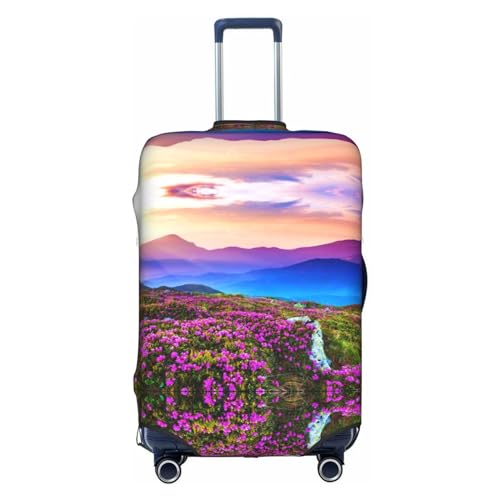 Zhengjia Smile Snow Man Reisegepäckhülle, Koffer-Schutztasche, passend für 45,7 - 81,3 cm Gepäck, Florale Berge, XL von Zhengjia