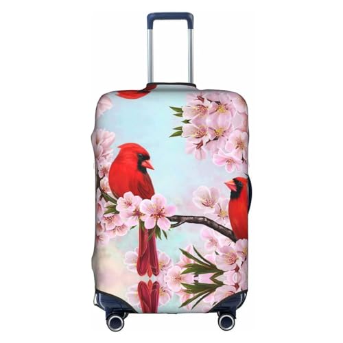 Zhengjia Smile Snow Man Reisegepäckhülle, Koffer-Schutztasche, passend für 45,7 - 81,3 cm Gepäck, Red Birds Branch Blossom, L von Zhengjia