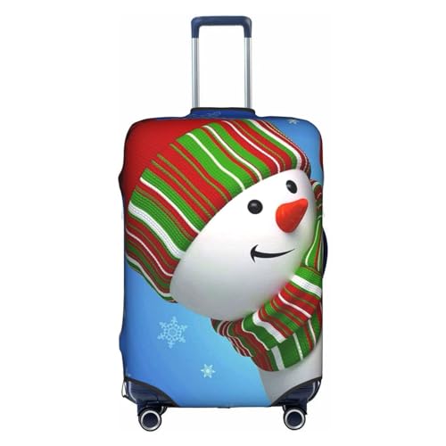 Zhengjia Smile Snow Man Reisegepäckhülle, Koffer-Schutztasche, passend für 45,7 - 81,3 cm Gepäck, Smile Schneemann, S von Zhengjia