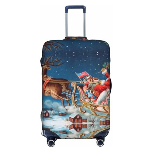 Zhengjia Smile Snow Man Reisegepäckhülle, Koffer-Schutztasche, passend für 45,7 - 81,3 cm Gepäck, weihnachtsmotiv, M von Zhengjia