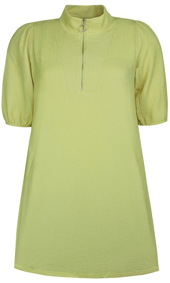 Zhenzi Blusenkleid Shirtkleid kurz Arm lime von Zhenzi