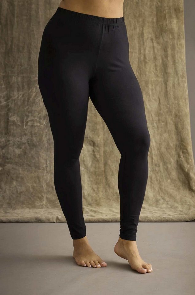 Zhenzi Leggings Leggins Bambou schwarz elastischer Bund von Zhenzi