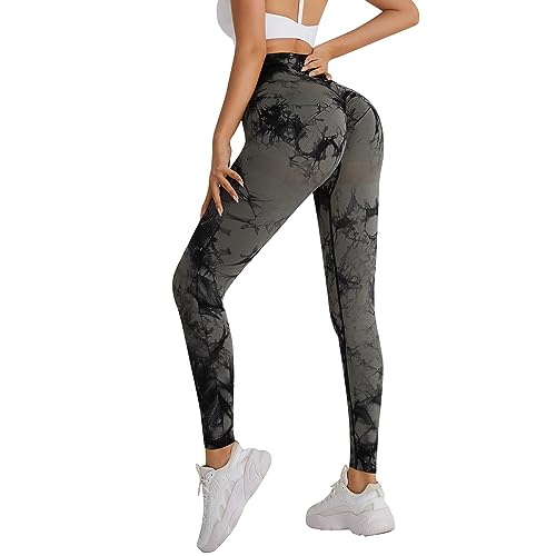 Zhiaek Sport Leggings Damen Booty Scrunch Butt Leggings High Waist Seamless Yoga Hosen Push Up Blickdichte Pants für Gym Fitness Joggen Workout von Zhiaek