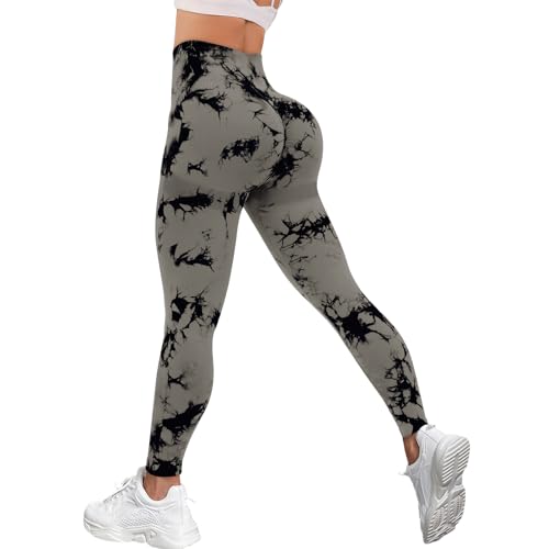 Zhiaek Sport Leggings Damen Booty Scrunch Butt Leggings High Waist Seamless Yoga Hosen Push Up Blickdichte Pants für Gym Fitness Joggen Workout von Zhiaek
