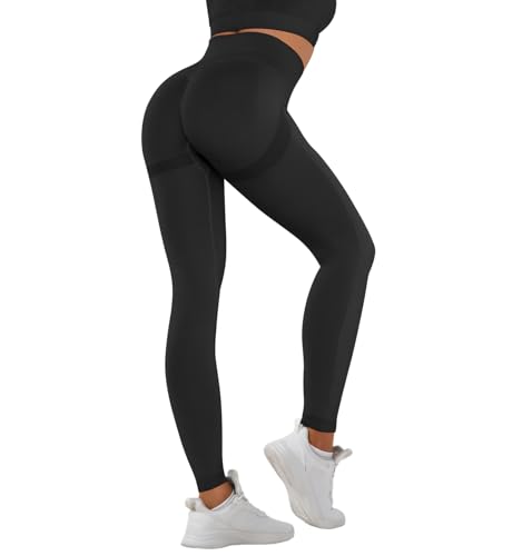 Zhiaek Scrunch Butt Leggings Damen High Waist Seamless Push Up Sport Leggings Damen Blickdicht Shape Sporthose für Yoga Fitness Gym Workout von Zhiaek