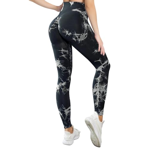 Zhiaek Scrunch Butt Sport Leggings Damen High Waist Blickdicht Seamless Yoga Hosen Po Push Up Sporthose Lang Laufhose Dehnbar Gym Yoga Fitness Workout Pants von Zhiaek