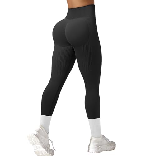 Zhiaek Scrunch Butt Sport Leggings Damen High Waist Blickdicht Seamless Yoga Hosen Po Push Up Sporthose Lang Laufhose Dehnbar Gym Yoga Fitness Workout Pants von Zhiaek