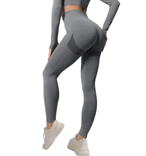 Zhiaek Scrunch Butt Sport Leggings Damen High Waist Blickdicht Seamless Yoga Hosen Po Push Up Sporthose Lang Laufhose Dehnbar Gym Yoga Fitness Workout Pants von Zhiaek