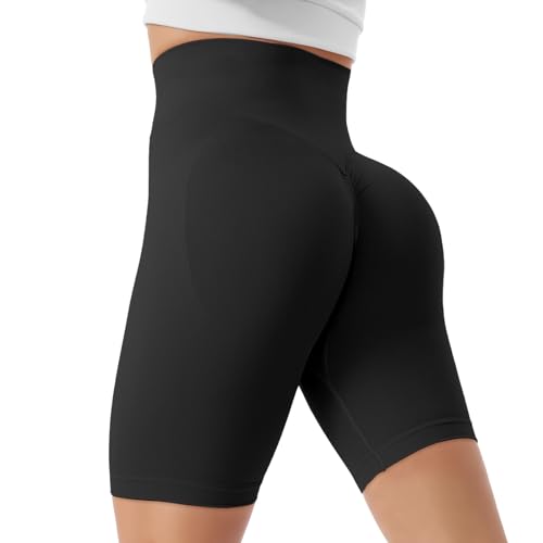Zhiaek Sport Shorts Damen Scrunch Butt High Waisted Kurze Sporthose Push Up Booty Nahtlos Biker Yoga Leggings Workout Fitness Gym Shorts Laufhose Radlerhose Sommer von Zhiaek