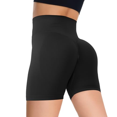 Zhiaek Sport Shorts Damen Scrunch Butt High Waisted Kurze Sporthose Push Up Booty Nahtlos Biker Yoga Leggings Workout Fitness Gym Shorts Laufhose Radlerhose Sommer von Zhiaek