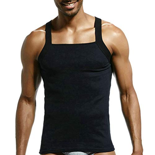 Zhiweikm Herren-Tanktop, G-Unit-Stil, quadratischer Schnitt, Baumwolle, bequem, Stretch, Workout-Weste, Wife Beater - Schwarz - Groß Zhiweikm Herren-Tanktop, G-Unit-Stil, quadratischer Schnitt, Baumwolle, bequem, Stretch, Workout-Weste, Wife Beater - Schwarz - Groß von Zhiweikm