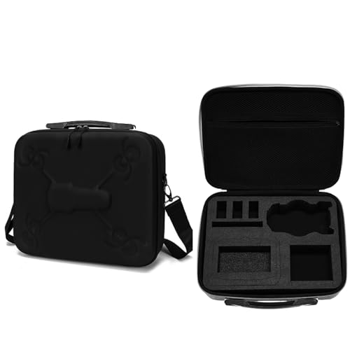 Zhixteu Tragetasche für DJI Mini 5 Pro, Schultertasche, Schützende Hartschalen-Reisetasche für RC-N3 RC 2 Fernbedienung, Akkus, Ladehub (PU, schwarz) von Zhixteu