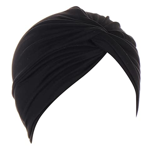 Damen Beanie Turban Baumwolle Kopfbedeckung Schlaf Mütze Multifunktional Kopftuch Indische Turban-Hüte Headwear Head Wraps muslimischen Schal für Haarverlust Alopezie Ausflug Urlaub Schwarz 2023 von Xamic