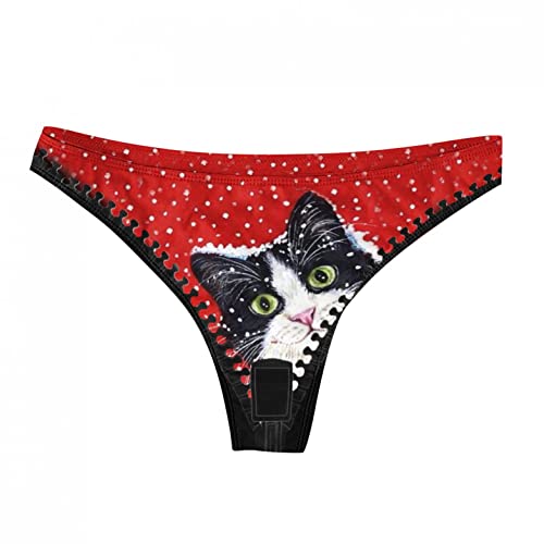 Zhiyao Baumwolle Unterwäsche Valentinstag Frauen Damen Tanga Saiten T Back Höschen Niedrige Taille Slips Lustiges Geschenk von Zhiyao