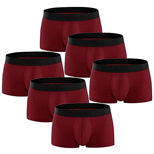 Zhiyao Boxershorts Herren 6er Pack Männer Men Baumwolle Unterwäsche Bequem und Atmungsaktiv Unterhosen Retroshorts Boxer Briefs von Zhiyao