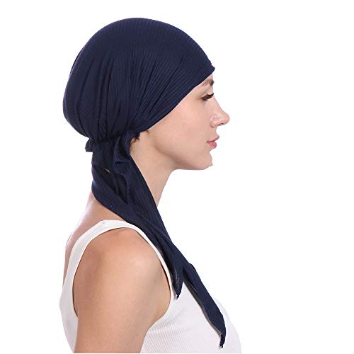 Zhiyao Damen Chemo Mütze Turban Einfarbig für Krebs Frauen Krebs Kopfbedeckung Headwrap schals Gap Indien Muslim Stretch Hut von Zhiyao