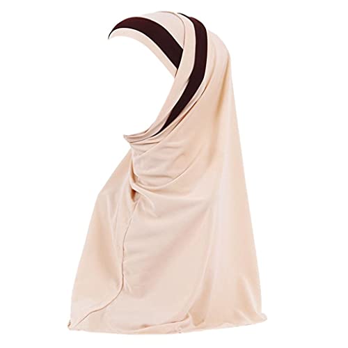 Zhiyao Damen Hijab Muslimische Muslimische Frauen Schal Kopfbedeckung Hidschab Islamische Gesichtsschleier Turban Hals Chemo Kappe Bandana Haartuch Beanie Mützen von Zhiyao