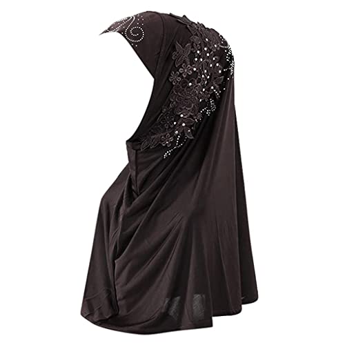 Zhiyao Damen Hijab Muslimische Muslimische Frauen Schal Kopfbedeckung Hidschab Islamische Gesichtsschleier Turban Hals Chemo Kappe Bandana Haartuch Beanie Mützen von Zhiyao