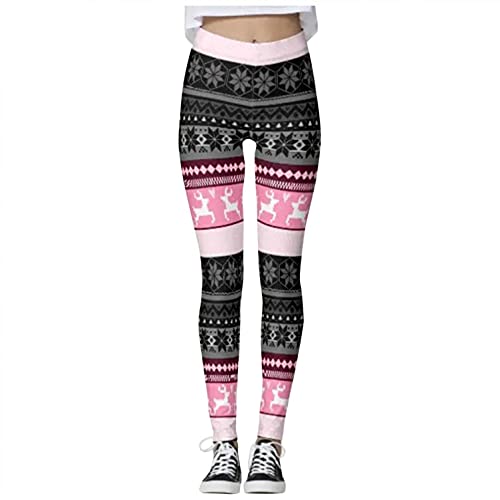 Zhiyao Damen Leggings Weihnachten Muster Hose Push Up Stretch Streetwear Skinny Weihnachtsleggings 3D Christmas Druck Sport Yogahosen Jogginghose von Zhiyao