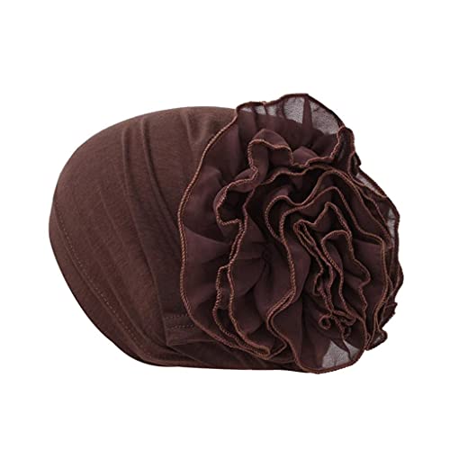 Zhiyao Damen Mütze Winter Frauen Muslim Chiffon Hijab Kopftuch Beanie mit Blume Muslimischen Warme Wintermütze Herbst Chemo Hut von Zhiyao