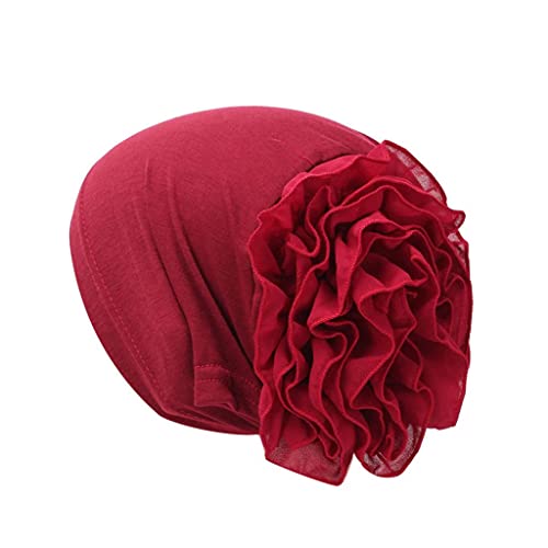 Zhiyao Damen Mütze Winter Frauen Muslim Chiffon Hijab Kopftuch Beanie mit Blume Muslimischen Warme Wintermütze Herbst Chemo Hut von Zhiyao