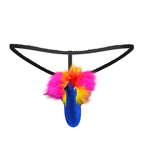 Zhiyao Einstellbare Herren String Stretch Fairy Männer Cartoon Vogel Tanga Unterwäsche Pouch Slips Strings Lustige Low-Rise G-String Sexy Straps Body Strap Thongs Bodysuit Lover Geschenk von Zhiyao