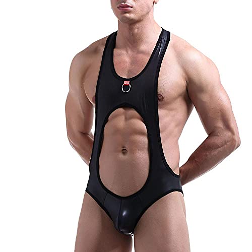 Zhiyao Herren Bodysuit Body Unterwäsche Männer Strand Jumpsuit Stretch Stringbody Einteilig Reizwäsche Overall Unterhemd Sport G-String Tanga Sexy Badehose Bikini Outfits Erotik Dessous Set von Zhiyao