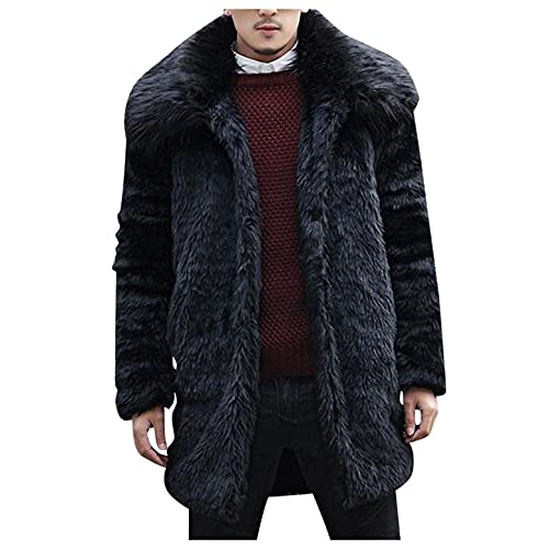 Zhiyao Herren Classic Wollmantel Wintermantel Herren Mantel Slim Fit Lang Wollmantel mit Stehkragen Business Mantel Herren Winter von Zhiyao