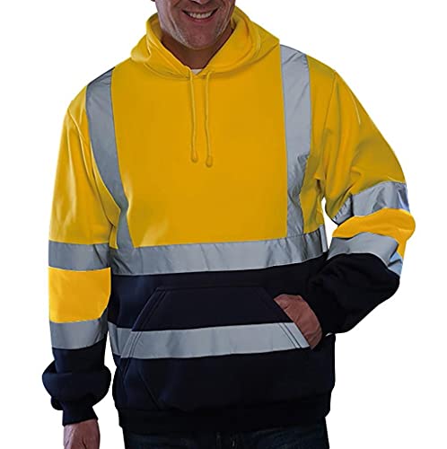 Zhiyao Herren Kapuzen Sweatshirt Reflektierend Jacke Warnjacke Verkehr Arbeitsjacke Baustelle Sicherheitsjacke Winter Herbst Kapuzenpullover Gelb Orange Grün Warnschutz Jacke Mantel Zhiyao Herren Kapuzen Sweatshirt Reflektierend Jacke Warnjacke Verkehr Arbeitsjacke Baustelle Sicherheitsjacke Winter Herbst Kapuzenpullover Gelb Orange Grün Warnschutz Jacke Mantel von Zhiyao