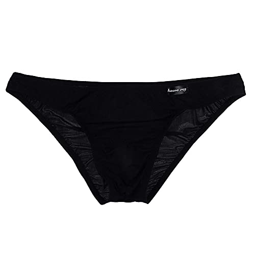 Zhiyao Herren Slips Männer Unterwäsche Unterhosen Men Strings Unterhosen Herren Slip Microfaser Männer Stretcken Low Rise Weich und Atmubgsaktiven Underpants, Schwarz, XXL von Zhiyao