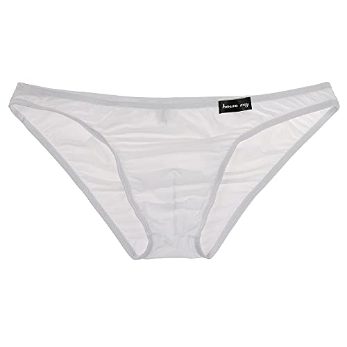 Zhiyao Herren Slips Männer Unterwäsche Unterhosen Men Strings Unterhosen Herren Slip Microfaser Männer Stretcken Low Rise Weich und Atmubgsaktiven Underpants, Weiß, XXL von Zhiyao