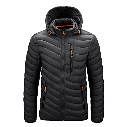 Zhiyao Herren Übergangsjacke Steppjacke Daunenjacke Sportjacke Freizeitjacke Materialmix Kapuze Reißverschluss Street Style Zhiyao Herren Übergangsjacke Steppjacke Daunenjacke Sportjacke Freizeitjacke Materialmix Kapuze Reißverschluss Street Style von Zhiyao
