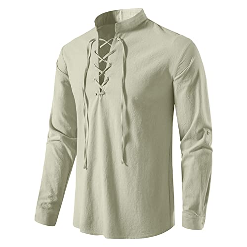 Zhiyao Leinenhemd Herren Hemd Herren Sommer Langarm/Kurzarm Hemden Freizeithemd Businesshemd Regular Fit Men Shirts Sommer Basic Shirt Strandhemd Shirts für Männer von Zhiyao