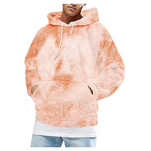 Zhiyao Pullover Herren Hoodie Herren Kapuzenpullover Plüsch Hoodie Classic Männer Sweatshirt Teddy-Fleece Pullover mit Taschen von Zhiyao