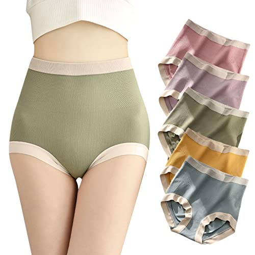 Zhiyao Unterhosen Damen Baumwolle Slips Mehrpack Hipster Bequeme Unterwäsche 5er Pack von Zhiyao