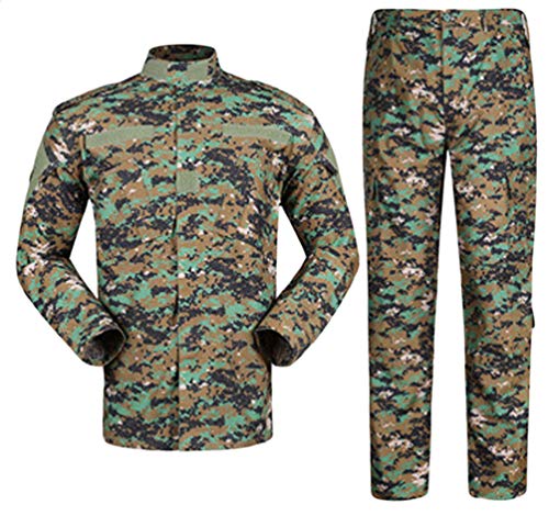 Zhiyuanan Herren Tactical Camouflage Uniform Anzug 2 Stück Sets Outdoor Jagd Trekking Camping Militär Kampf wasserdichte Wandern Jacken + Camo Hosen Tarnmuster Kleidung Digitaler Dschungel L von Zhiyuanan