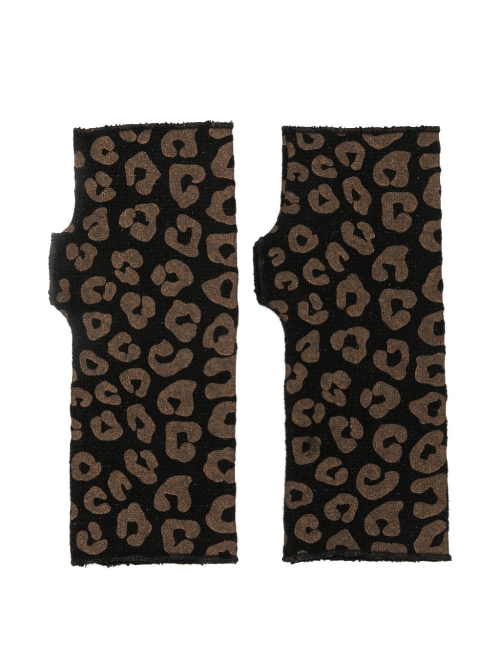 Zhoe & Tobiah Fäustlinge mit Leoparden-Print - Braun von Zhoe & Tobiah