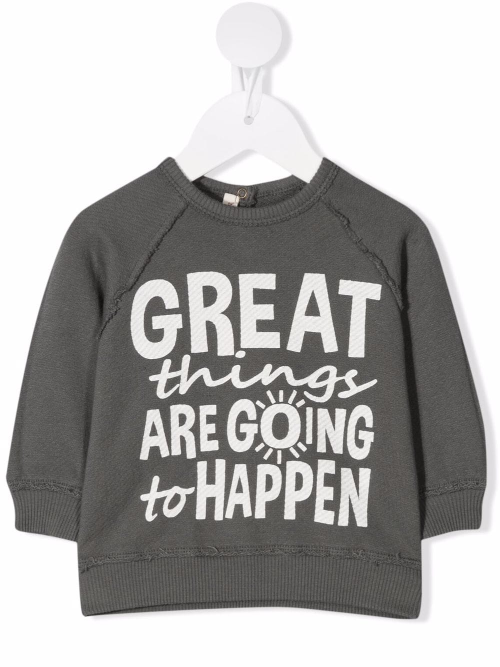 Zhoe & Tobiah Pullover mit Slogan-Print - Grau von Zhoe & Tobiah