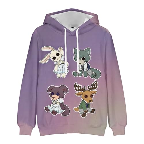 Anime BEASTARS Hoodie Langarm Pullover Freizeitkleidung College Style Sweatshirt Cartoon & Anime Print Unisex Street Style Hoodie von Zhongkaihua