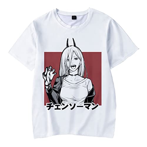 Anime TShirts Chainsaw Man TShirts für Fans Denji/Power/MAKIMA bedruckte T-Shirts für den Sommer von Zhongkaihua