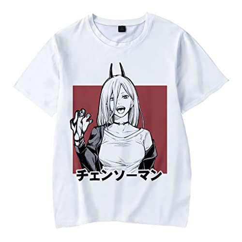 Anime TShirts Chainsaw Man TShirts für Fans Denji/Power/MAKIMA bedruckte T-Shirts für den Sommer von Zhongkaihua