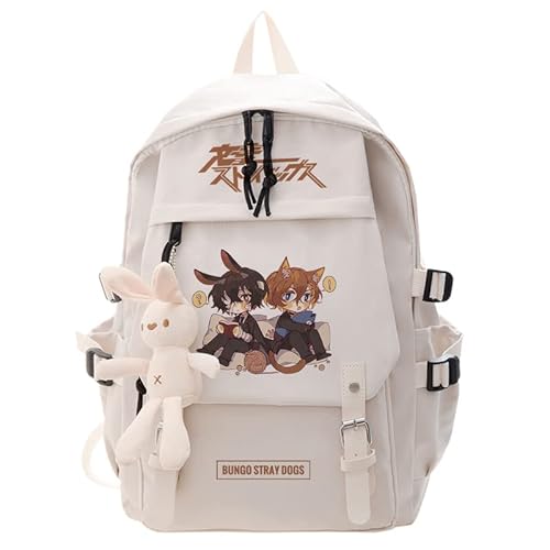 Zhongkaihua Bungo Stray Dogs Rucksack Anime Dazai Osamu/Nakahara Chuuya Cosplay Schulrucksäcke Cartoon Schultasche Studenten für Teenager Jungen Mädchen, Typ10, 45*32*13cm von Zhongkaihua